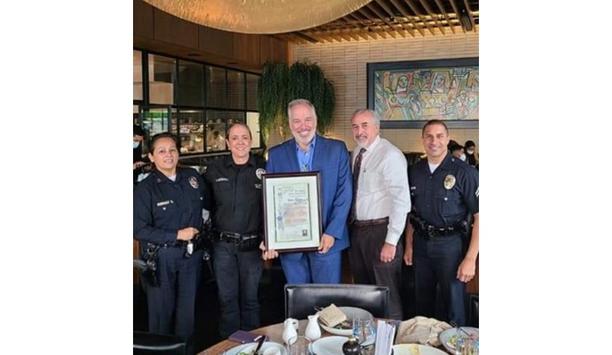 Allied Universal and Brian Raboin recognised with a Certificate of Appreciation from the Los Angeles Police Department (LAPD)