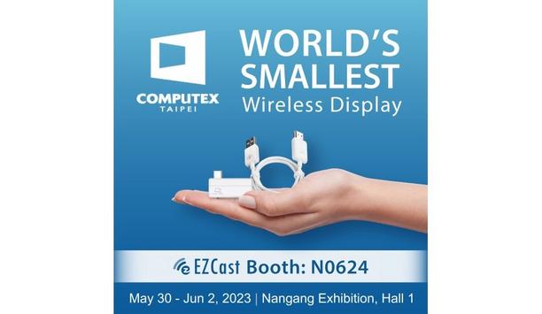 EZCast debuts compact mate wireless display transmitter and receiver kit for mobile devices at Computex 2023