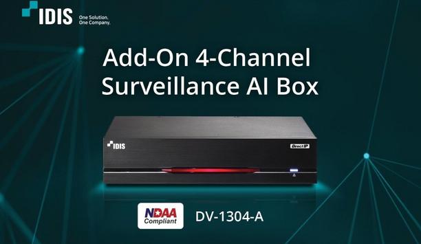 IDIS has expanded its range of AI-powered add-on devices with the launch of the AI Box for Surveillance, the DV-1304-A