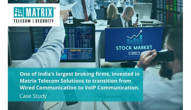 One of India’s largest broking firms, invested in Matrix Telecom Solutions to transition from wired communication to VoIP communication