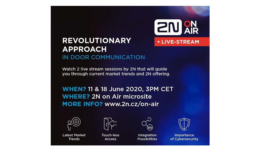 2N announces webinar on touchless technology Internet-enabled intercoms and access control systems