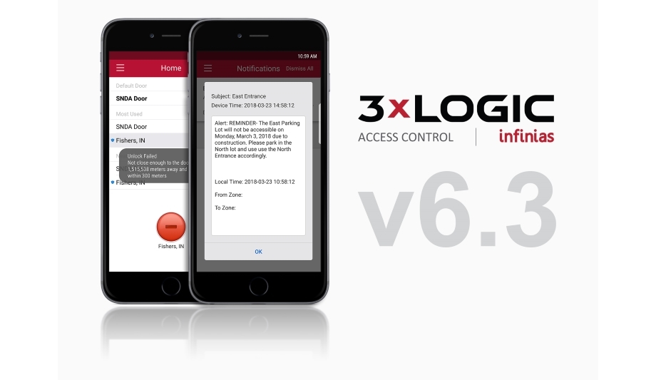 3xLOGIC unveils infinias 6.3 access control solution at ISC West 2018