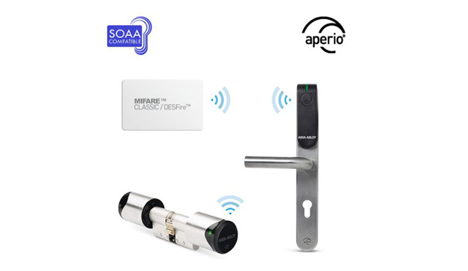 ASSA ABLOY Aperio® Offline locks support the SOAA, open wireless standards for improving customer choice