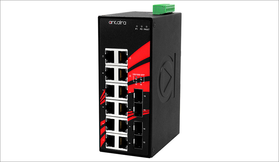 Antaira introduces LNX-1604G-SFP industrial Gigabit unmanaged Ethernet switch series