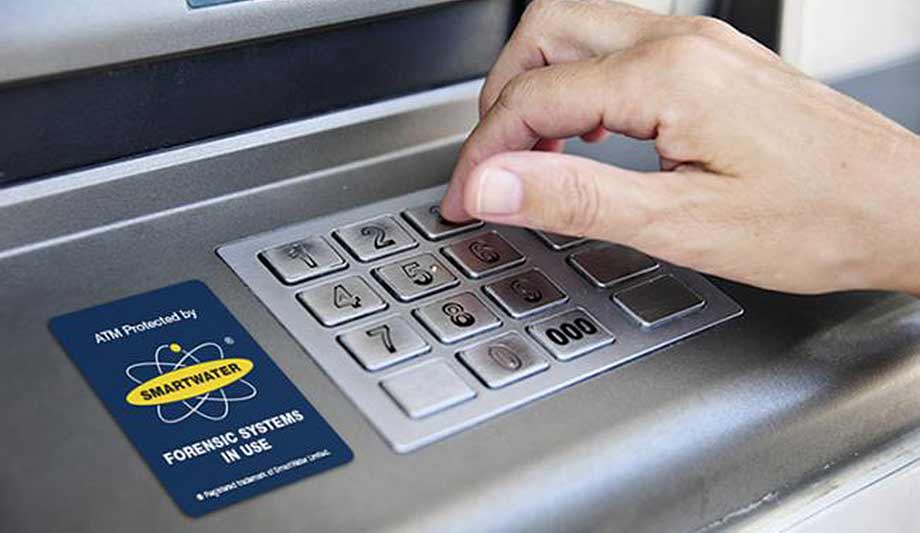 SmartWater’s "splashing the cash" forensic dispersal technology to curb ATM crime, marking criminal and stolen cash