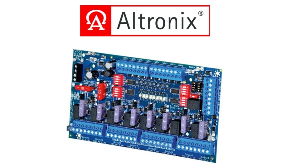 Altronix dual voltage access power controller modified and fitted with bi-colour output LEDs