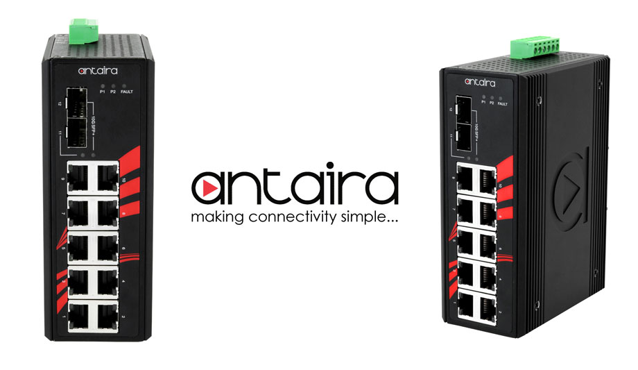 Antaira introduces LNX-1202G-10G-SFP industrial Gigabit unmanaged Ethernet switch