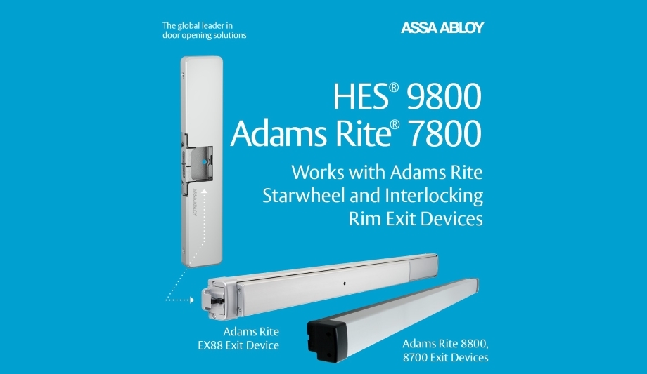 ASSA ABLOY and Adams Rite add HES 9800 and Adams Rite 7800 Electric Strike to access control portfolio