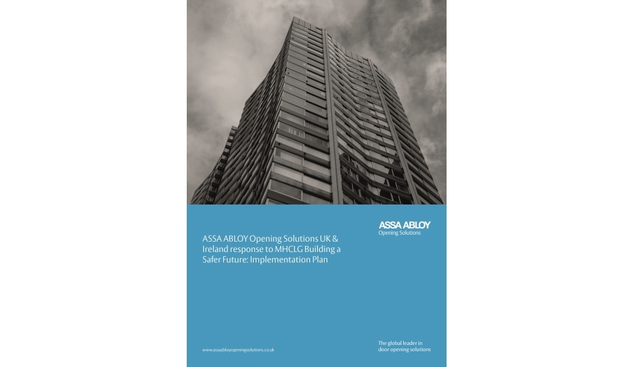 ASSA ABLOY issues a new whitepaper in response to MHCLG’s Building a Safer Future
