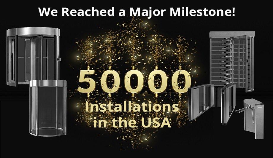 Boon Edam celebrates achieving 50,000 US product installations