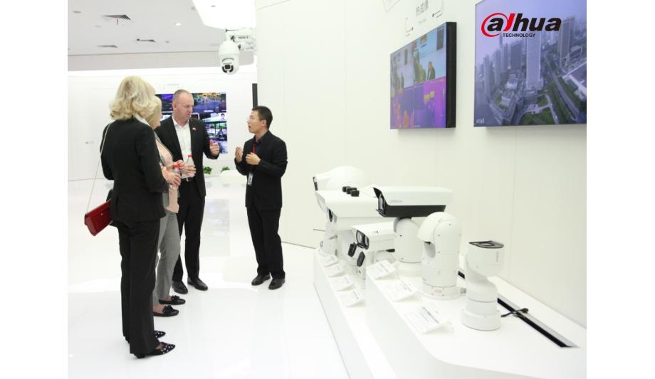Dahua Technology VP Jason Zhao welcomes delegates from Serbia on their visit to Dahua Headquarters
