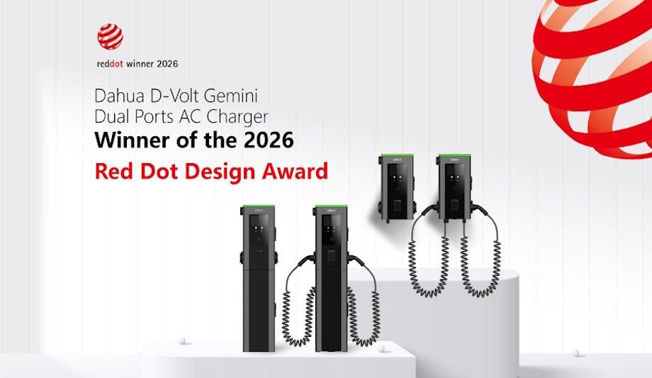 Dahua Technology wins 2026 Red Dot Design award for Dahua D-Volt Gemini Dual Ports AC Charger