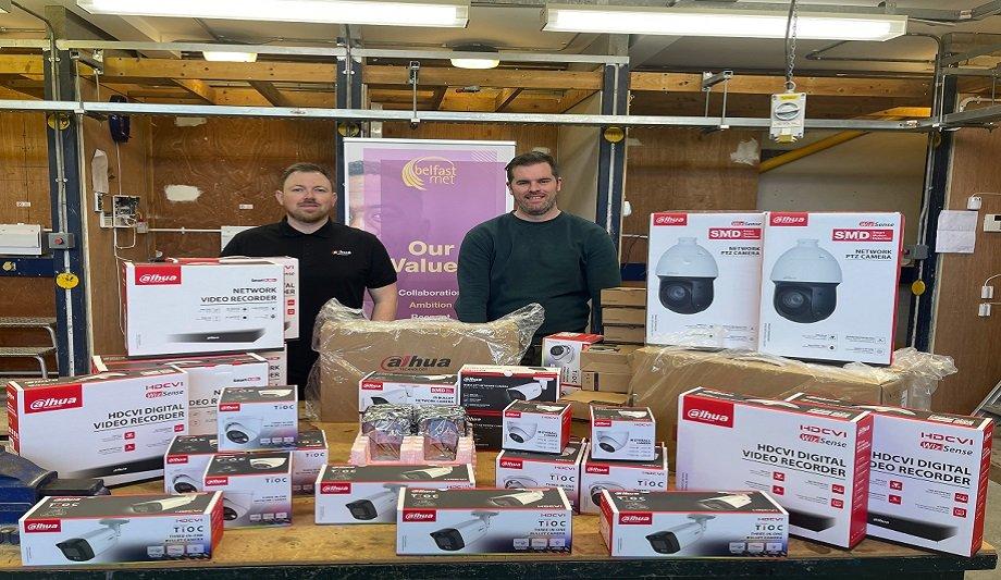 Former student presents Belfast college with donation from Dahua UK and Ireland