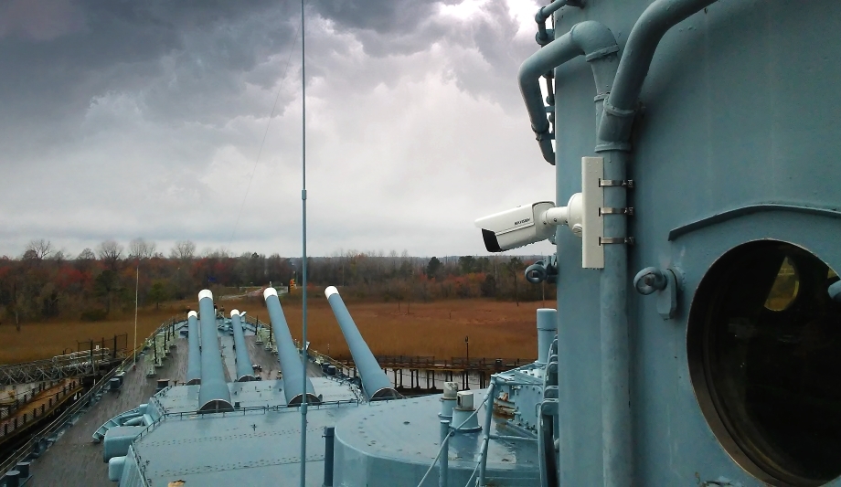 Hikvision provides IP security surveillance system for Battleship North Carolina in Wilmington