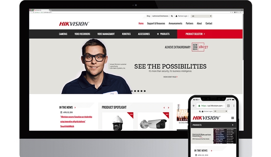 Hikvision's French website simplifies navigation for security integrators