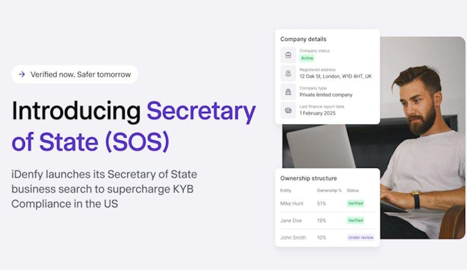 iDenfy SOS business search tool for KYB compliance
