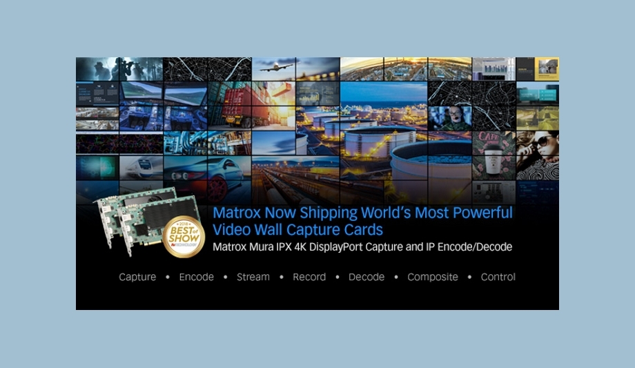 Matrox Graphics announces shipment of Mura IPX 4K DisplayPort capture and IP encode/decode cards