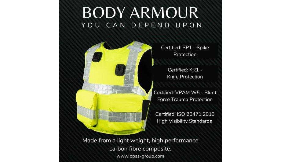 PPSS Group launches EN ISO 20471:2013 certified stab resistant body armour