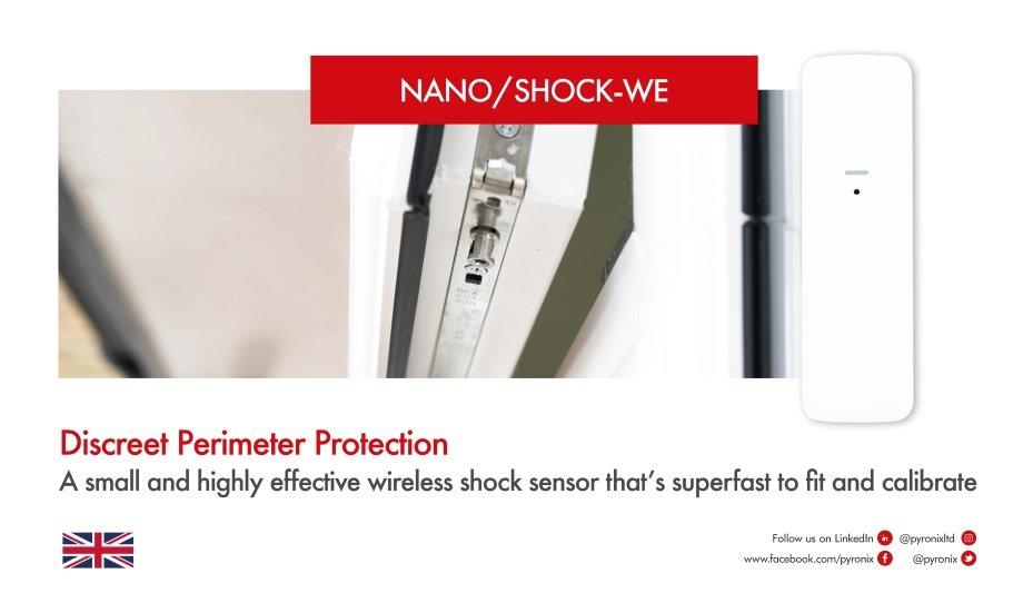 Pyronix releases a compact grade 2 wireless shock sensor NanoShock to enhance perimeter protection