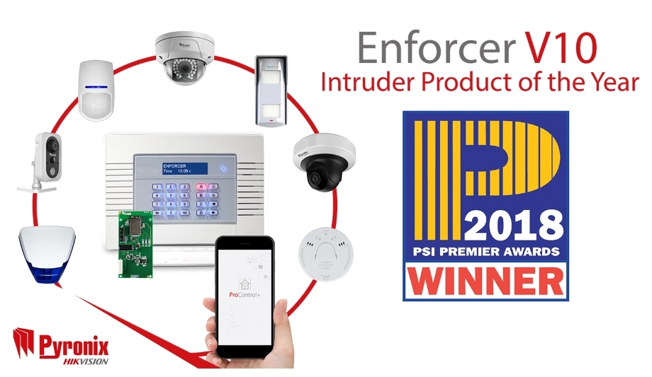 Pyronix’s Enforcer V10 wins PSI Intruder Product of the Year award for the second year running
