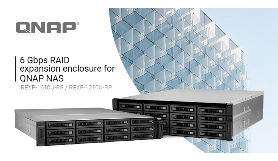 QNAP releases new 6 Gbps expansion enclosures REXP-1610U-RP/REXP-1210U-RP for QNAP NAS
