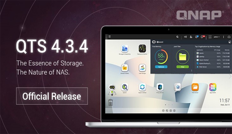 QNAP Systems releases QTS 4.3.4 storage update