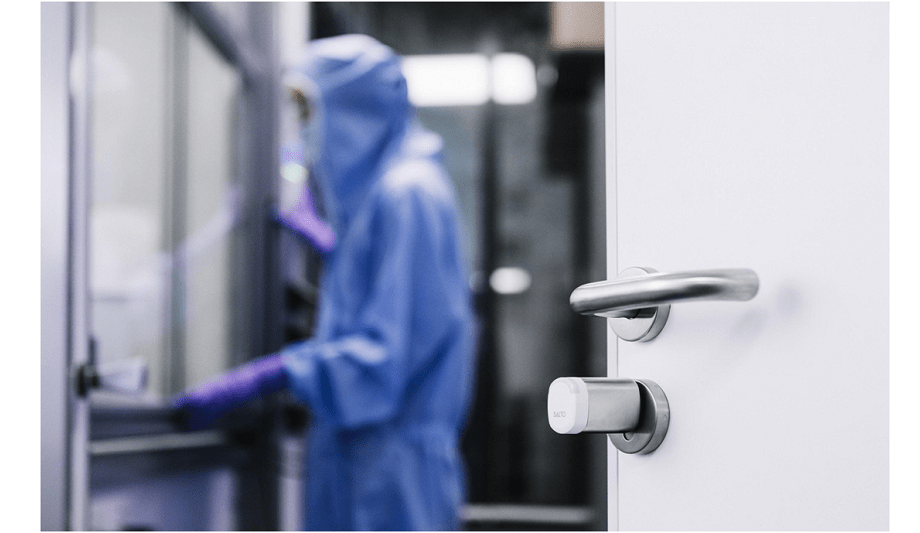 SALTO Neo door lock Cylinder integrates BioCote® antimicrobial technology for wireless access control