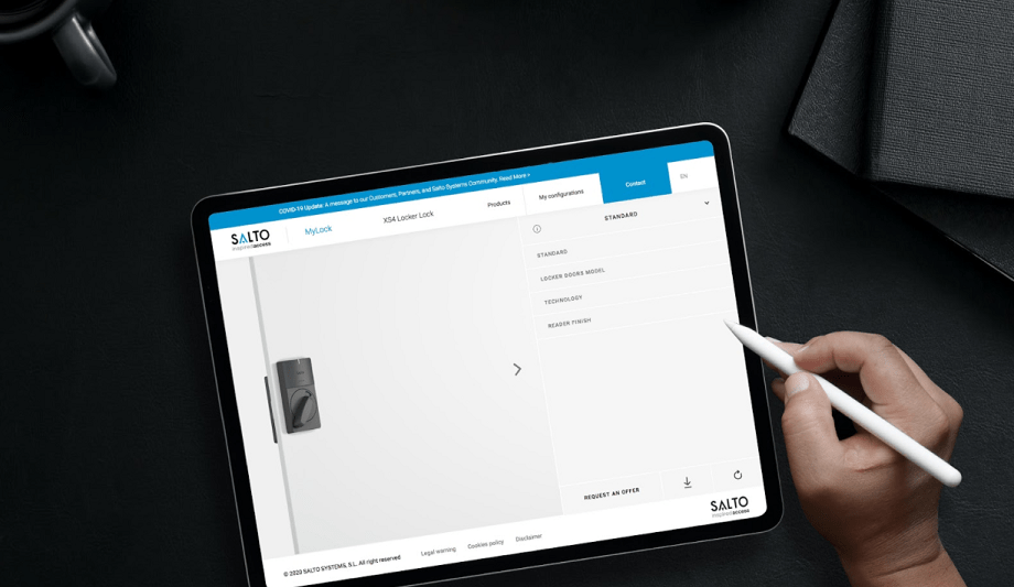 SALTO announces MyLock Configuration Tool for locker and cabinet access projects