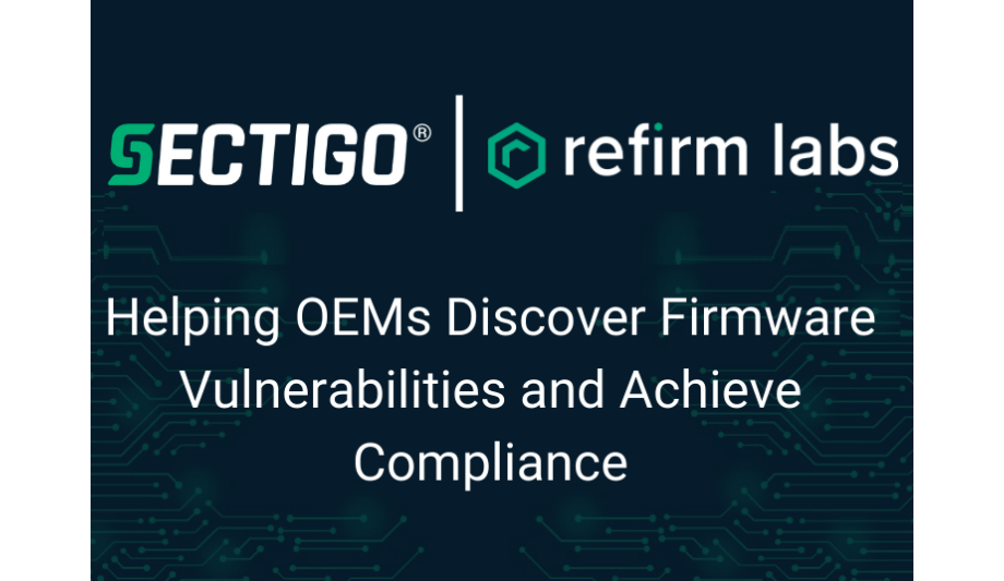 Sectigo and ReFirm Labs Partner to help device manufacturers uncover IoT firmware vulnerabilities