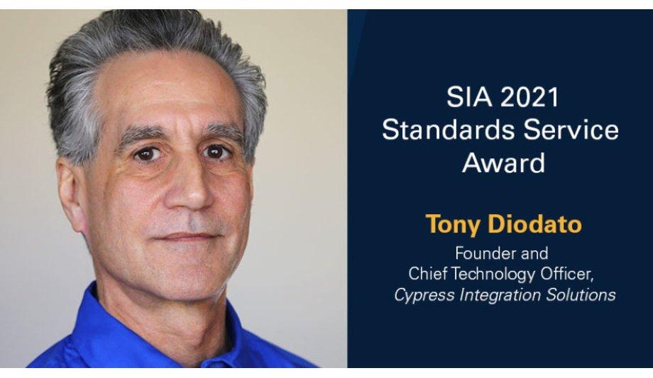 Security Industry Association to honour Tony Diodato with 2021 SIA Standards Service Award at The Advance 2021