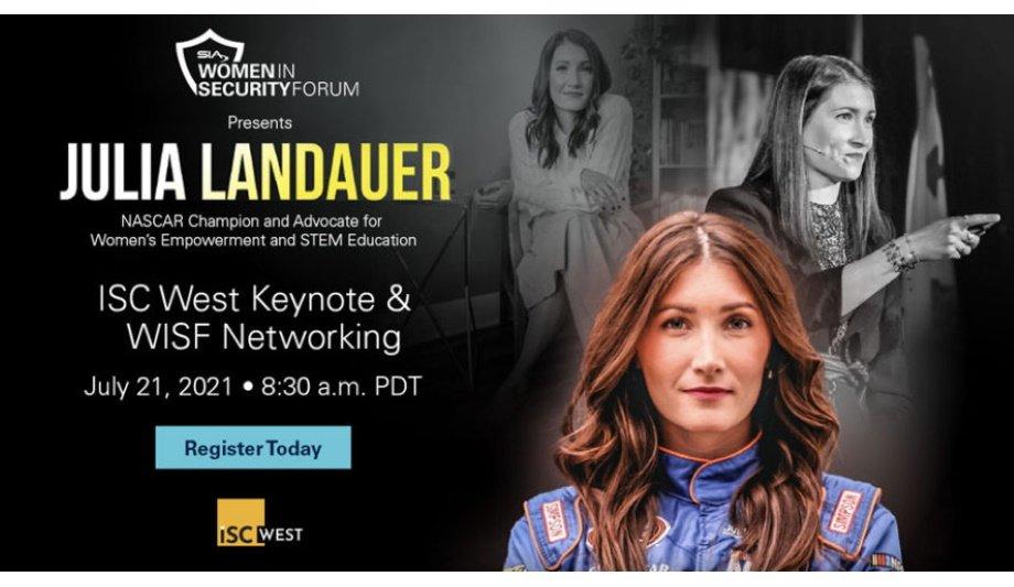 Security Industry Association announces Women in Security Forum Keynote at ISC West 2021, featuring NASCAR racer - Julia Landauer