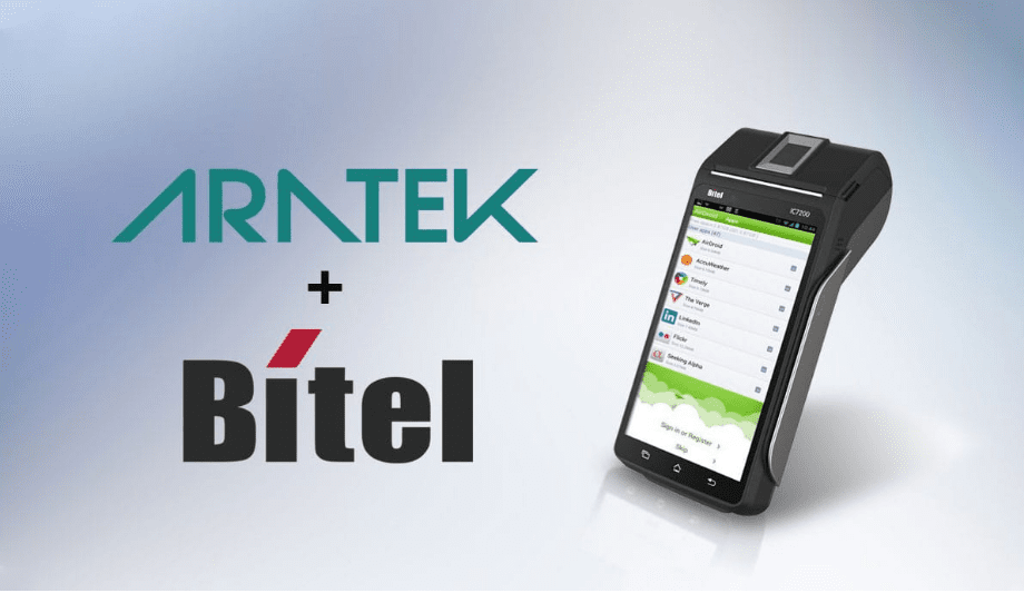 BITEL POS terminal powered by ARATEK fingerprint module