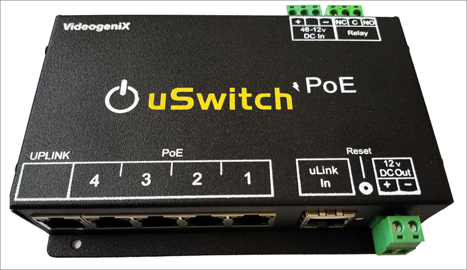 uSwitch PoE controls, monitors and auto reboots network devices while eliminating need for additional power supplies