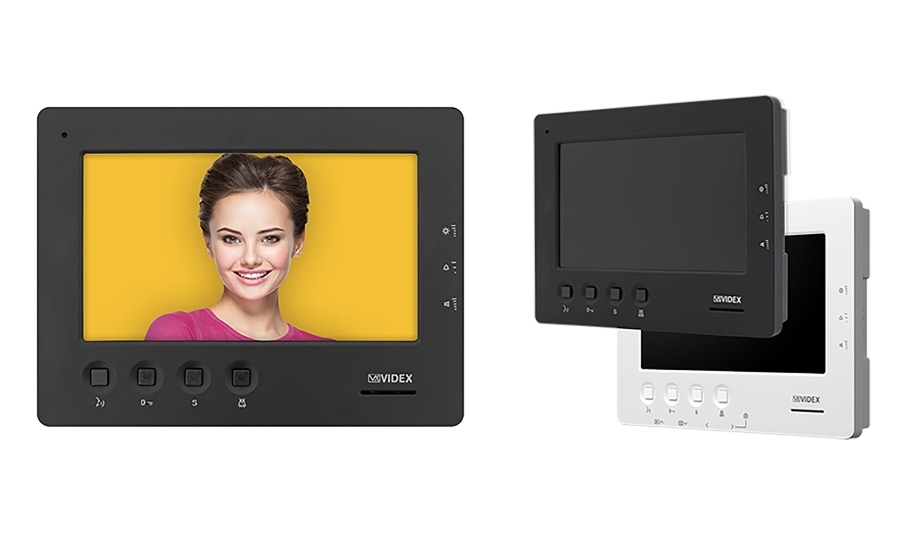 Videx enhances hands free 6700 series video monitors with a new matt black finish