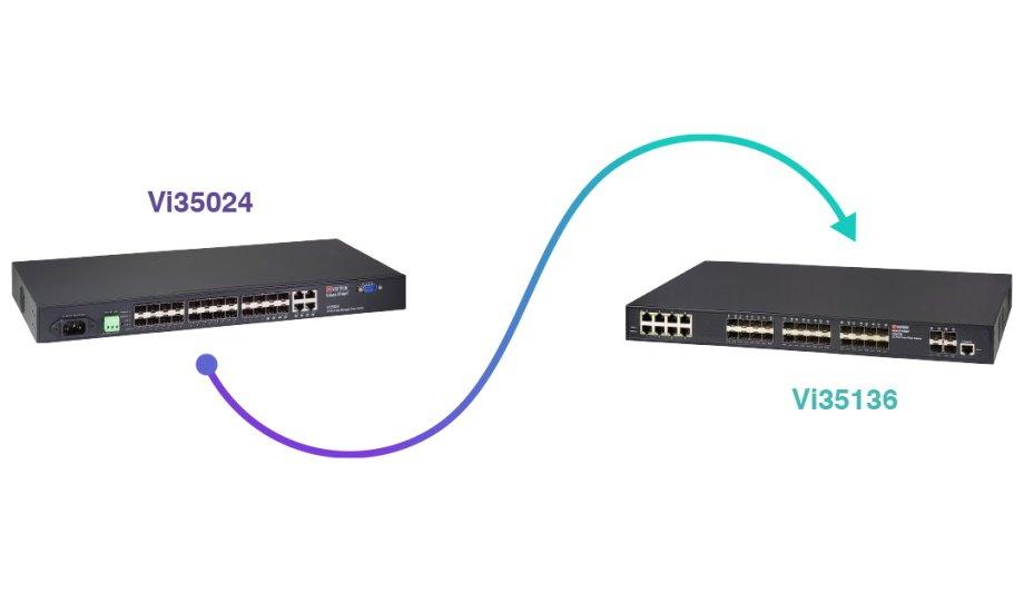 Vigitron's Vi35024 core switch goes end of life and is replaced with The new Vi35136 switch