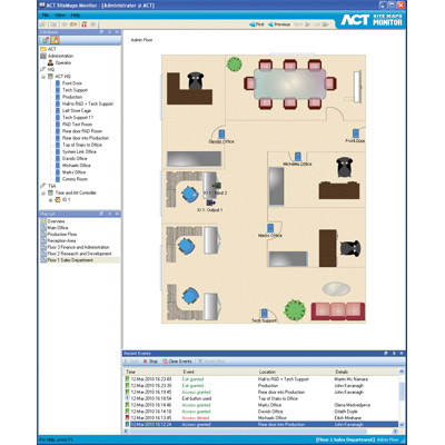 ACT launches Sitemaps in ACTWin 2.7, the latest version of the ACTpro access control software