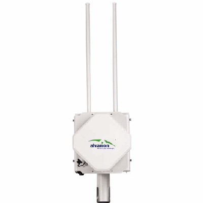 Alvarion BreezeMAX Wi2 combines a fully ruggedized, outdoor Wi-Fi access point with a WiMAX CPE for backhaul
