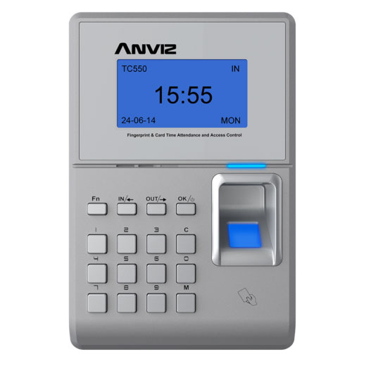 Anviz Global TC550 fingerprint & RFID time attendance and access control