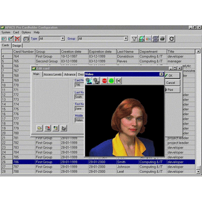 Apollo Security Sales APACS Standard access control software with graphic maps and badging