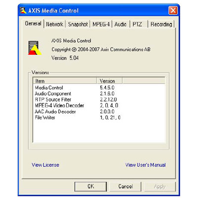 Axis Communications AXIS Media Control (AMC)