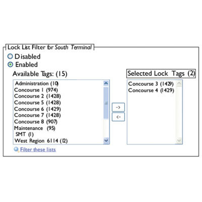 CyberLock CAW-M04 lock list filtering software enhancement module