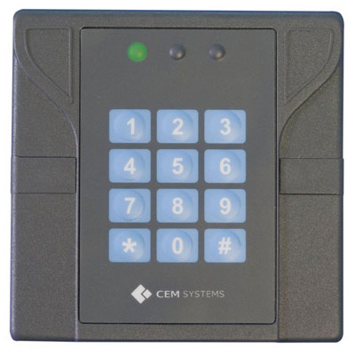 CEM RDR/D10/101 DESFire contactless smart card reader with keypad