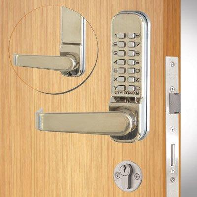 Codelocks CL425 mortice lock with double cylinder
