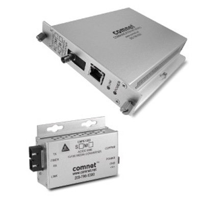 Comnet CNFE100(X)  -  10/100 Mbps Ethernet  Electrical to Optical media converter