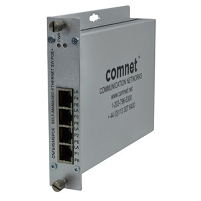 Comnet CNFE4+1SMS(M,S)2POE  10/100TX 4TX/1FX Ethernet Self-Managed Switch With Power Over Ethernet (PoE)