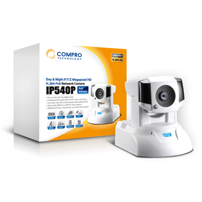 Compro IP540P megapixel IP camera and 1/3 inch chip
