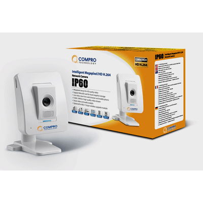 Compro IP60 IP megapixel camera with built-in MIC and speaker