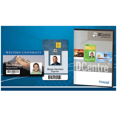 Datacard IDCENTRE SILVER IDENTIFICATION SOFTWARE access control software with support to smart cards with a proximity card plug-in.