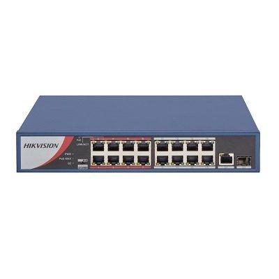 Hikvision DS-3E0318P-E/M(B) 16 Port Fast Ethernet Unmanaged POE Switch