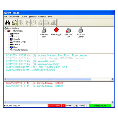 DSX Workstation real time user interface for the Comm Server program